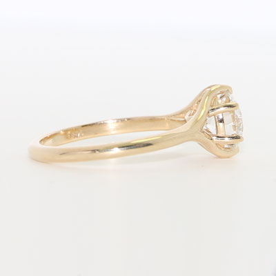 1.8ct Round Lab Grown Diamond Ring 14k Yellow Gold LG910