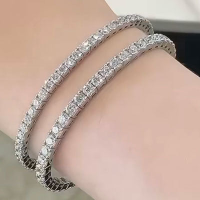 2.30 Carats Lab Diamond Eternity Bangle Bracelet 14K White Gold EBB2.30