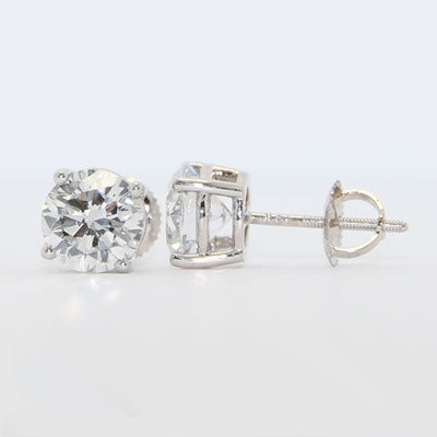 3 Carat TW Lab Grown Diamond Stud Earrings 14K White Gold Screw Back BR3.0LG