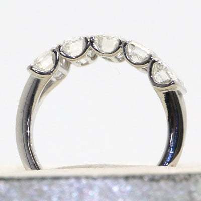 Emerald cut Diamonds Lab Grown Wedding Band 14k White Gold W90004
