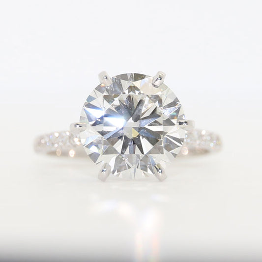 5ct Lab Grown Diamond Ring 14k White Gold ER-17