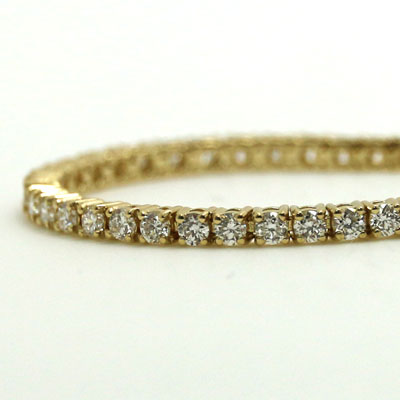 2.00 Carats Lab Grown Diamond Tennis Bracelet 14K Yellow Gold LTB2.00