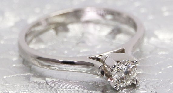 0.25ct Diamond Engagement Ring 14k White Gold