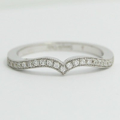 W93707-(2.0mm) Fitted Diamond Wedding Band 14k White Gold
