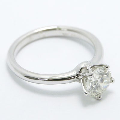 5 Prong Solitaire Engagement Ring 14k White Gold DER-D01