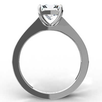 Channel Set Diamond Ring 14k White Gold