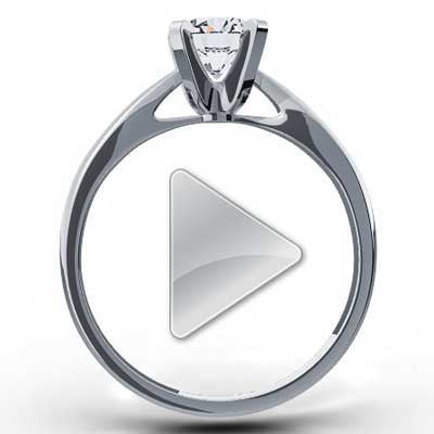 Classic Tapered Diamond Ring 14k White Gold E92438