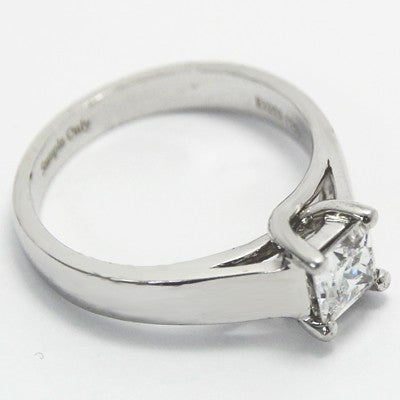 Cross Prong Diamond Setting 14k White Gold