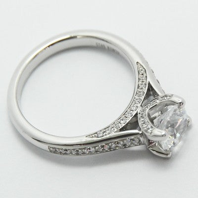 Crown Diamonds Engagement Ring 14k White Gold E93863