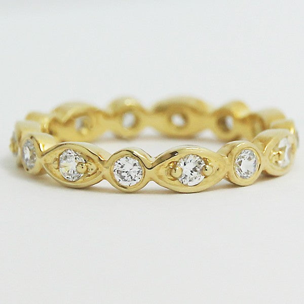 Designed Diamond Eternity Wedding Band 14k Yellow Gold L93812Y-c