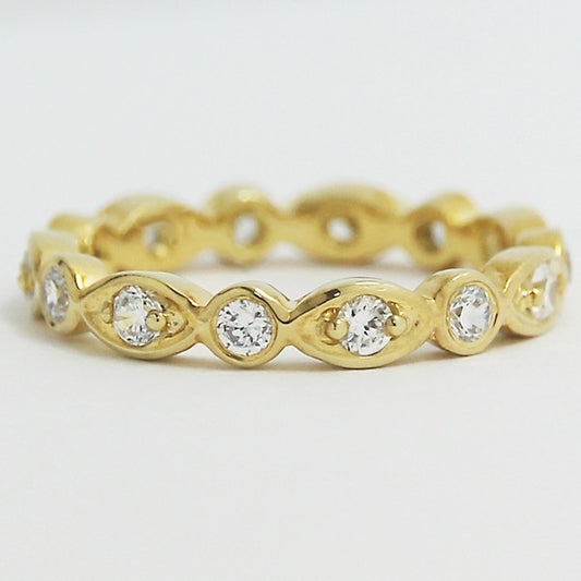 Designed Diamond Eternity Wedding Band 14k Yellow Gold L93812Y-c 