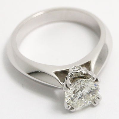 Knife Edge Double Claw Designer Ring 14k White Gold E93245-CR