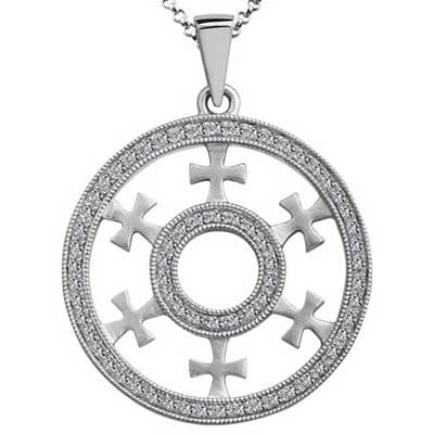 Pendant 14k White Gold F9231