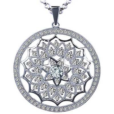 Pendant 14k White Gold F9296