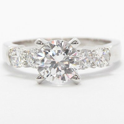 Four Stone Diamond Setting 14k White Gold E93597