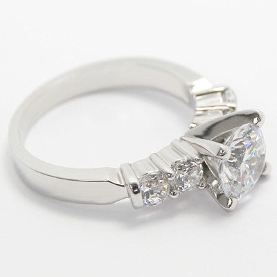 Four Stone Diamond Setting 14k White Gold