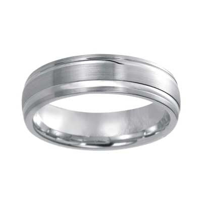 W93921-6 Wedding Band 10k White Gold 6mm