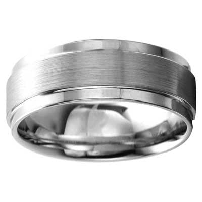 W93965-8  Wedding Band 10k White Gold-8mm