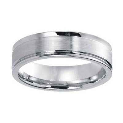 W93982-6 Wedding Band 10k White Gold-6mm