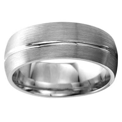W93994-8 Wedding Band 10k White Gold-8mm