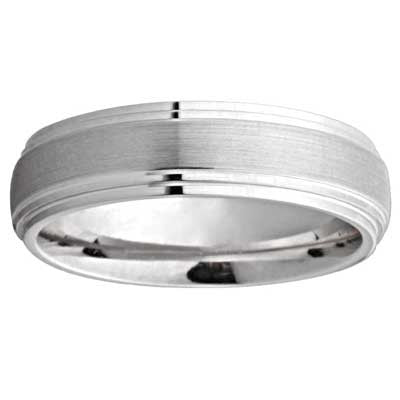 W94907N-6 Wedding Band 10k White Gold 6mm
