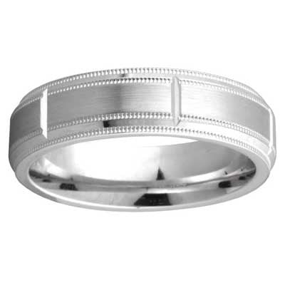 6mm Wedding Band 10k White Gold W94909-6