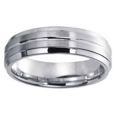 6mm Wedding Band 10k White Gold W94918-6