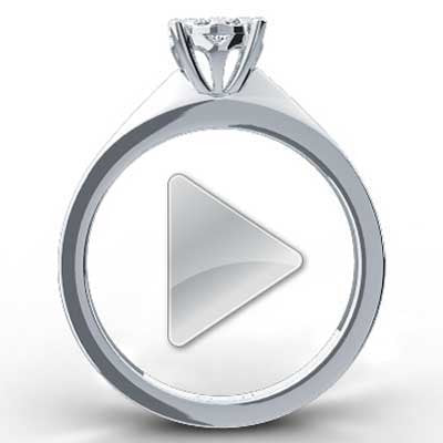 Illusion Set Designer Ring 14k White Gold