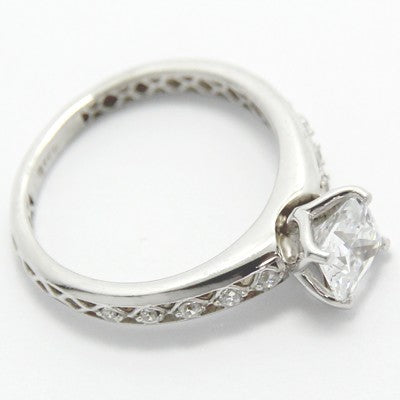 Lotus Engagement Ring Setting 14k White Gold