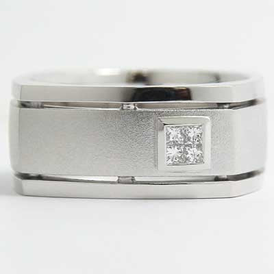G94084-1  Men's Diamond Ring 14k White Gold