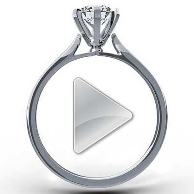 Raised 6 Prong Engagement Setting 14k White Gold