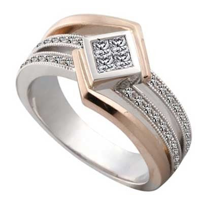 L93769-Anniversary Ring 14k White & Rose Gold