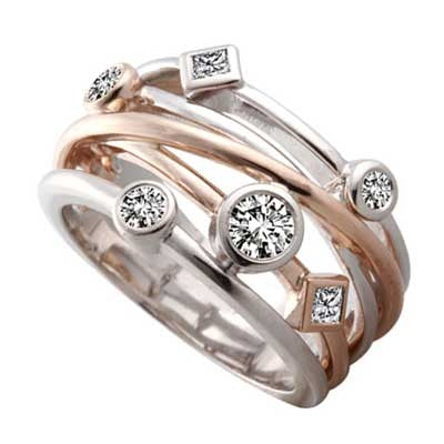 Anniversary Ring 14k White & Rose Gold L93770