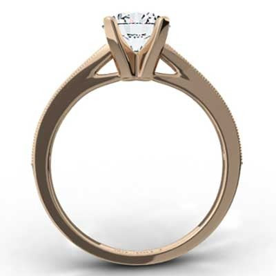 E93312R-1-Channel Set Engagement Ring 14k Rose Gold
