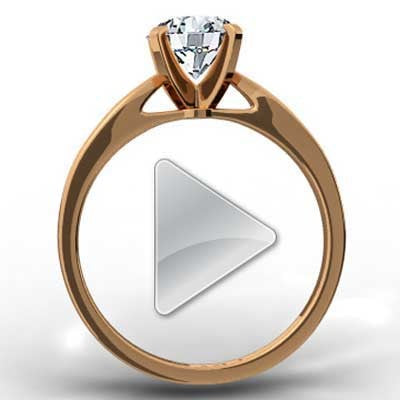 Classic Tapered Diamond Ring 14k Rose Gold E92438R