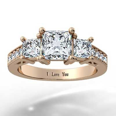 Heart Shaped Filigree Design Engagement Setting 14k Rose Gold E93684R