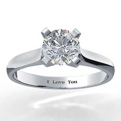 Slim Band Engagement Ring Setting 14k White Gold E92129