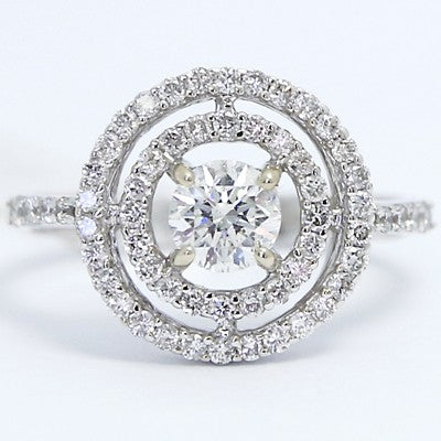 Soleste Diamond Engagement Ring 18K White Gold