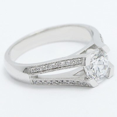Split Shank Tension Ring 14k White Gold