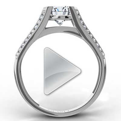 Split Shank Tension Ring 14k White Gold