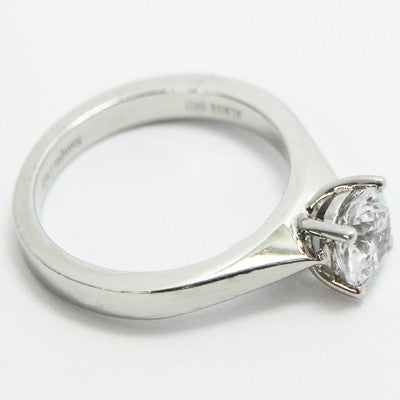 Tapered Solid Style Engagement Ring 14k White Gold E93985