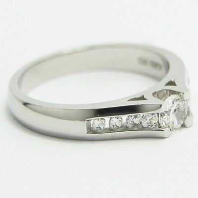 Tension Style Channel Set Engagement Ring 14k White Gold ES93348