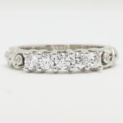 Five stone diamond band best sale