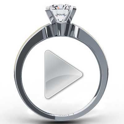 14k White & Yellow Gold Engagement Ring Setting E93501