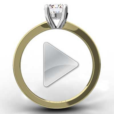 Classic 4 Claw Solitaire Ring 14k Yellow Gold E92021Y