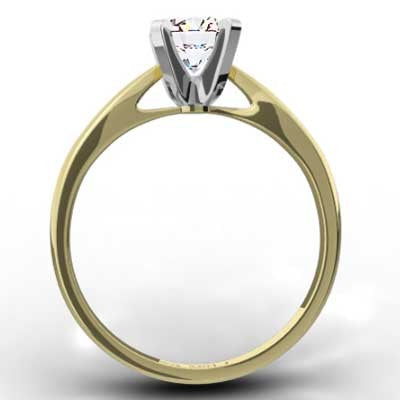 Classic Tapered Diamond Ring 14k Yellow Gold