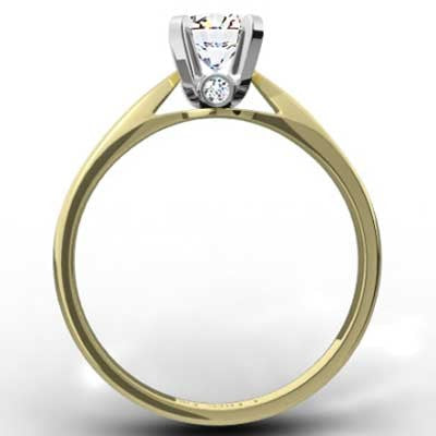 Surprise Diamond Solitaire Ring 14k Yellow Gold
