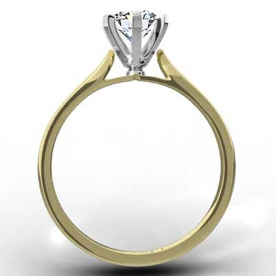 Raised 6 Prong Engagement Setting 14k Yellow Gold