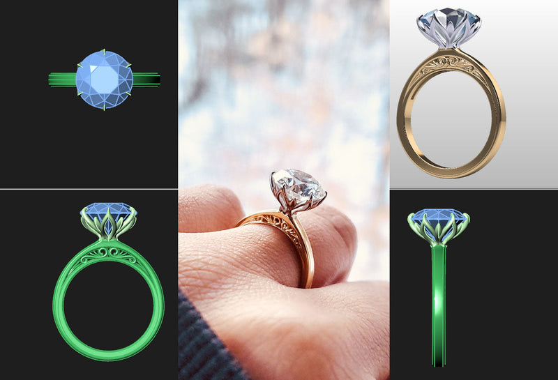 Custom Diamond Engagement Rings designed by Budget Diamonds Online in Toronto