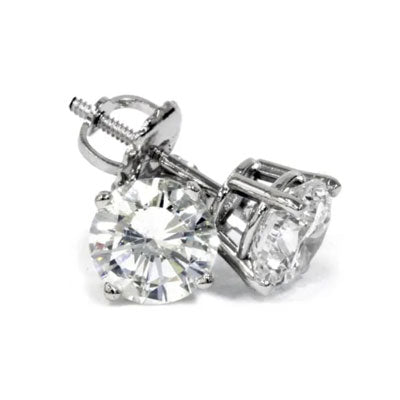 Lab Grown Diamonds 1.50ct Studs Earrings 14k White Gold BR1.5LG